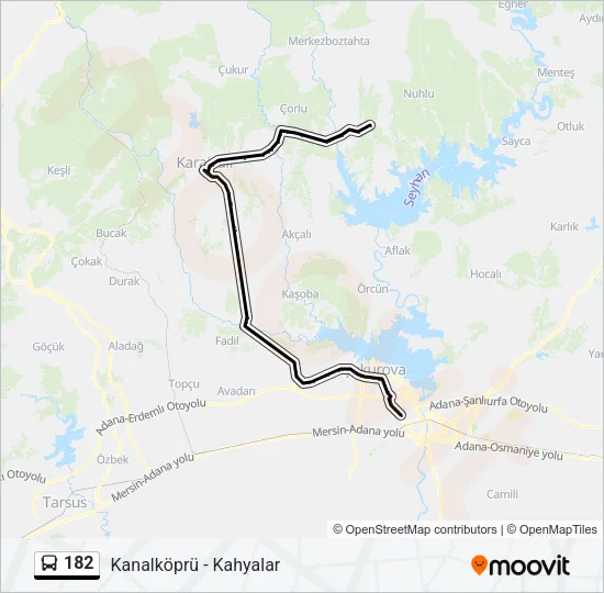 182 Bus Line Map
