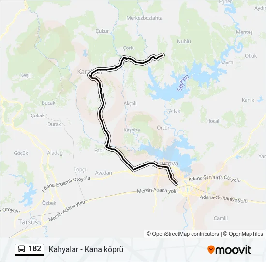 182 Bus Line Map