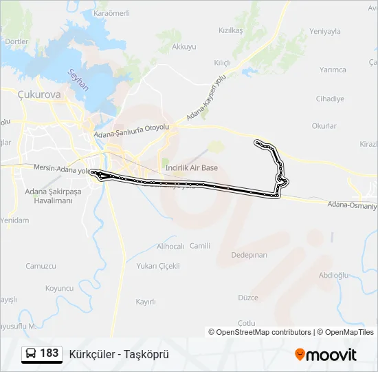 183 Bus Line Map