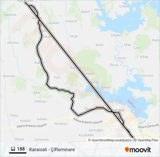 188 Bus Line Map