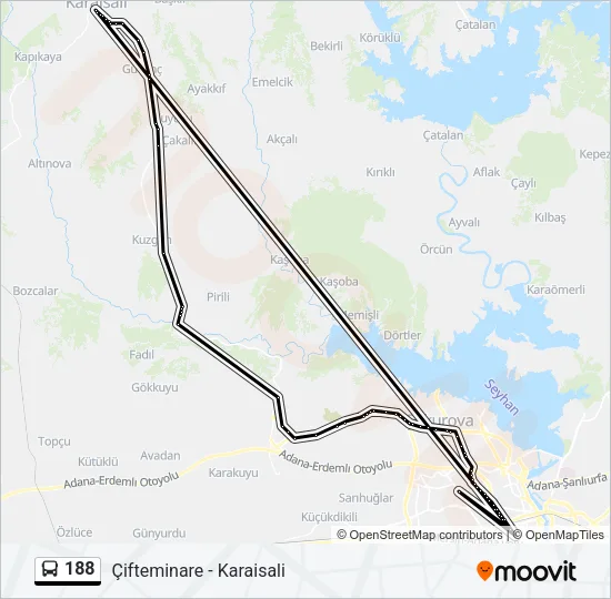 188 Bus Line Map