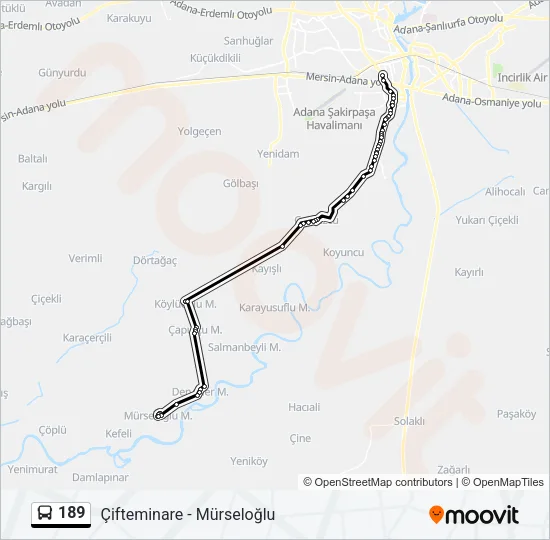 189 Bus Line Map