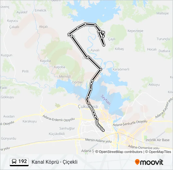 192 Bus Line Map