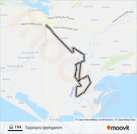 194 Bus Line Map