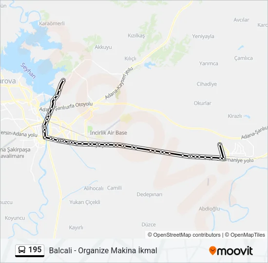 195 Bus Line Map