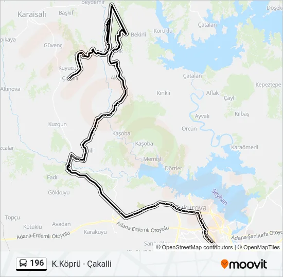 196 Bus Line Map