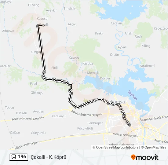 196 Bus Line Map