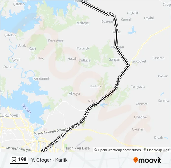 198 Bus Line Map