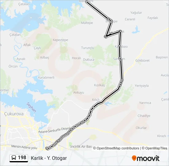198 Bus Line Map