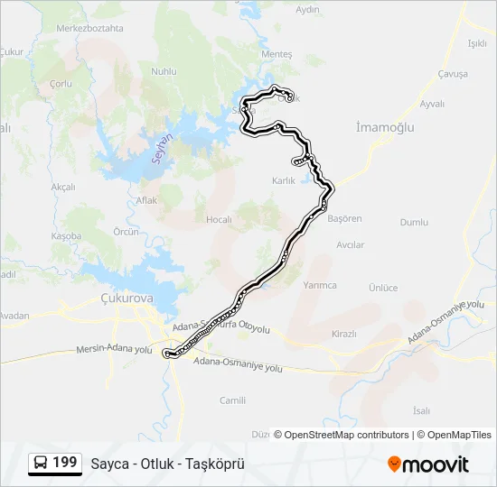 199 Bus Line Map