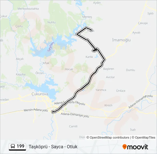 199 Bus Line Map