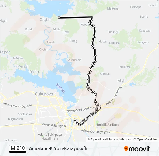 210 Bus Line Map
