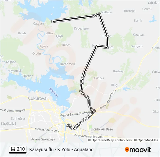 210 Bus Line Map