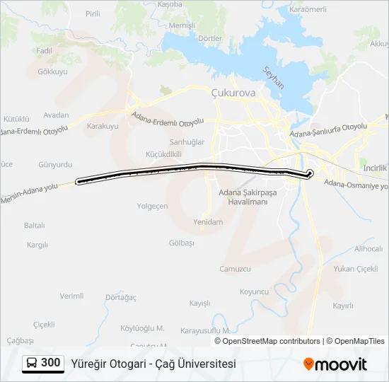 300 Bus Line Map