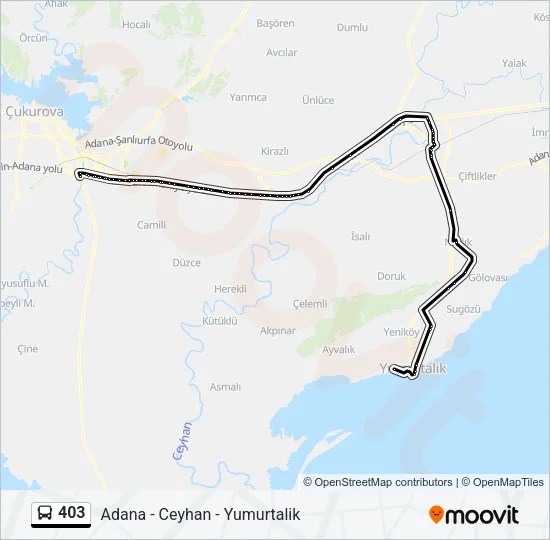 403 Bus Line Map