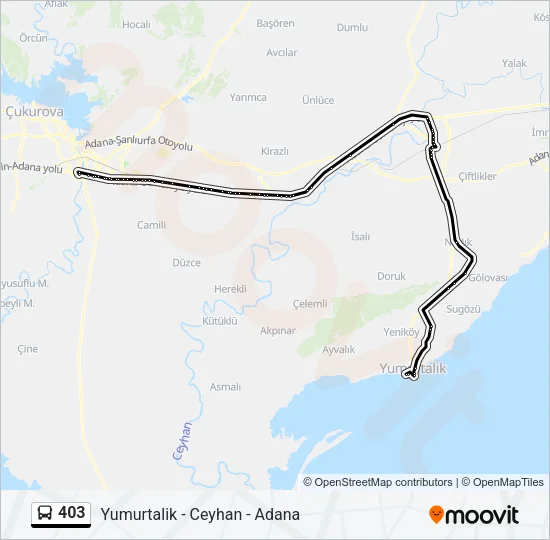 403 Bus Line Map