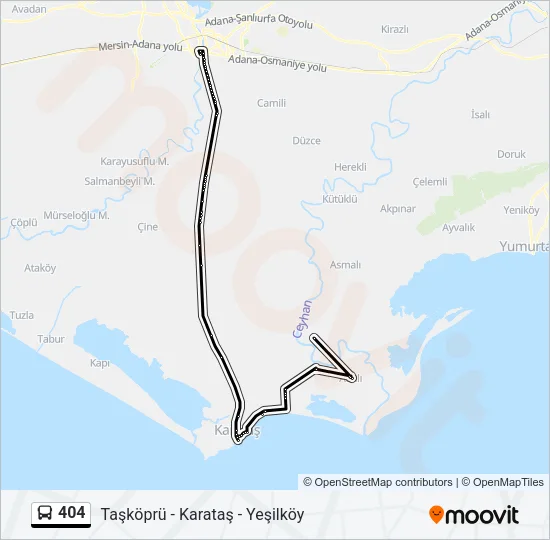 404 Bus Line Map