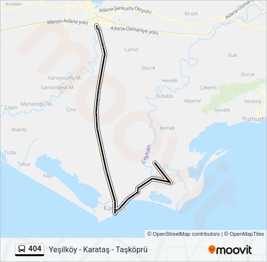 404 Bus Line Map