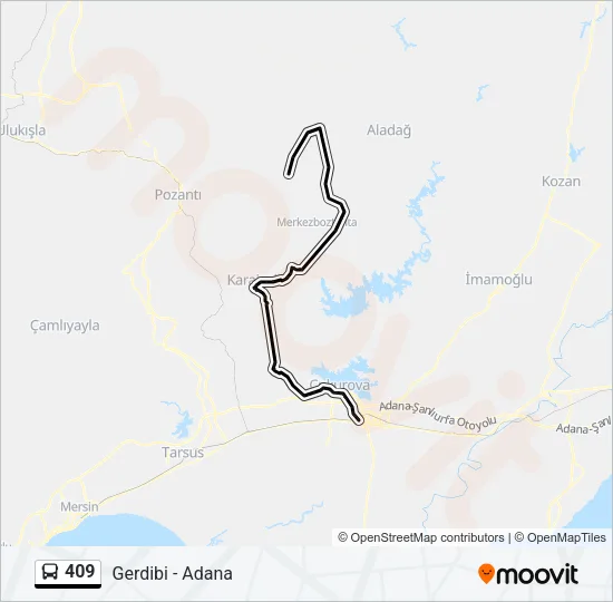 409 Bus Line Map