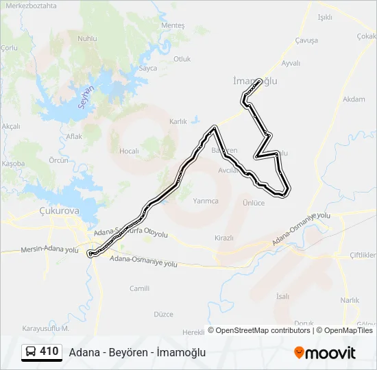 410 Bus Line Map