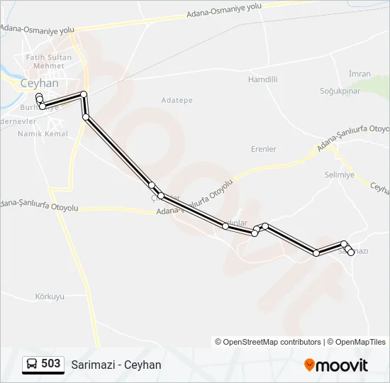 503 Bus Line Map