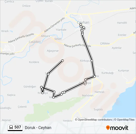 507 Bus Line Map