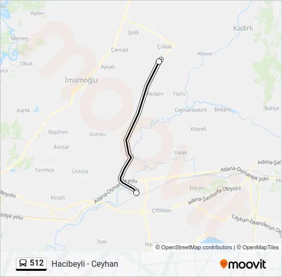 512 Bus Line Map