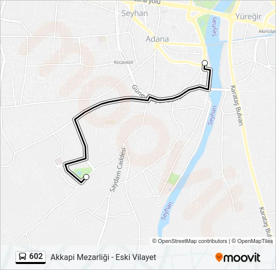 602 Bus Line Map