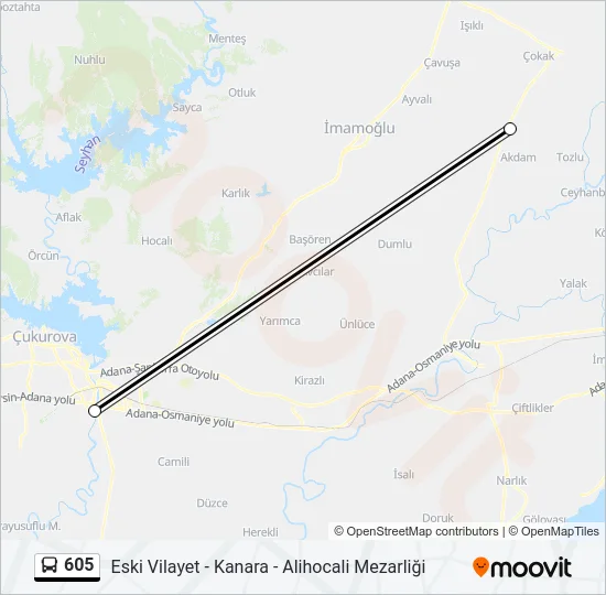 605 Bus Line Map