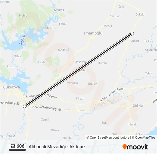 606 Bus Line Map