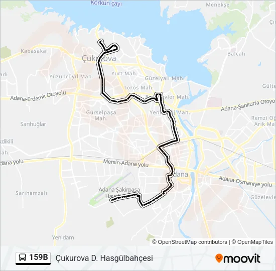 159B Bus Line Map