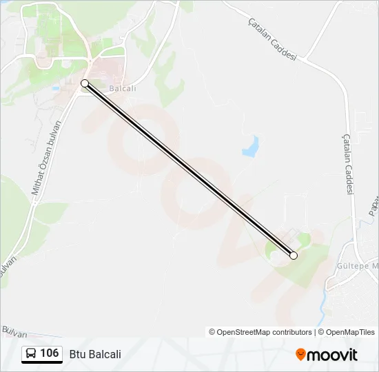 106 Bus Line Map