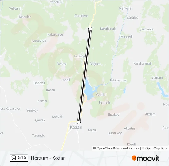 515 Bus Line Map