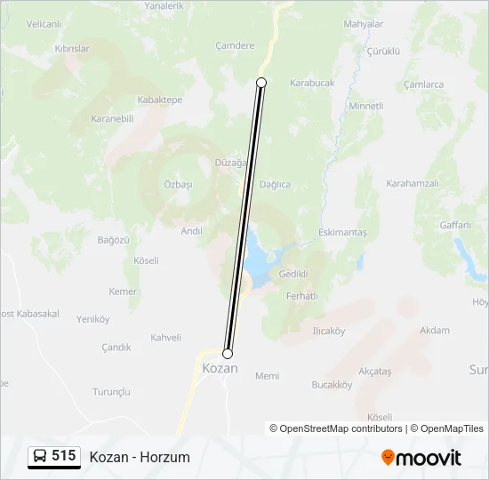 515 Bus Line Map