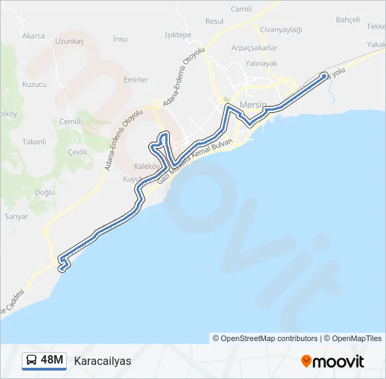 48M Bus Line Map