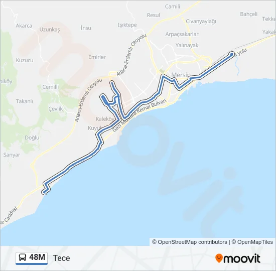 48M Bus Line Map