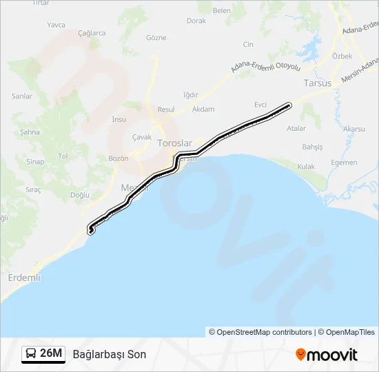 26M Route: Schedules, Stops & Maps - Bağlarbaşı Son (Updated)