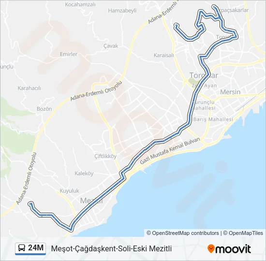 24M Bus Line Map