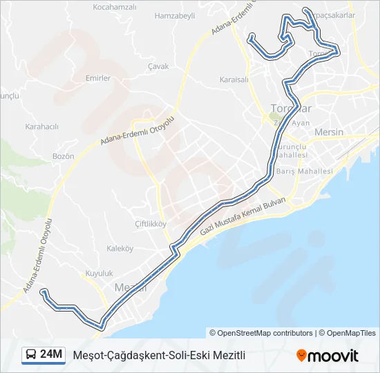 24M Bus Line Map