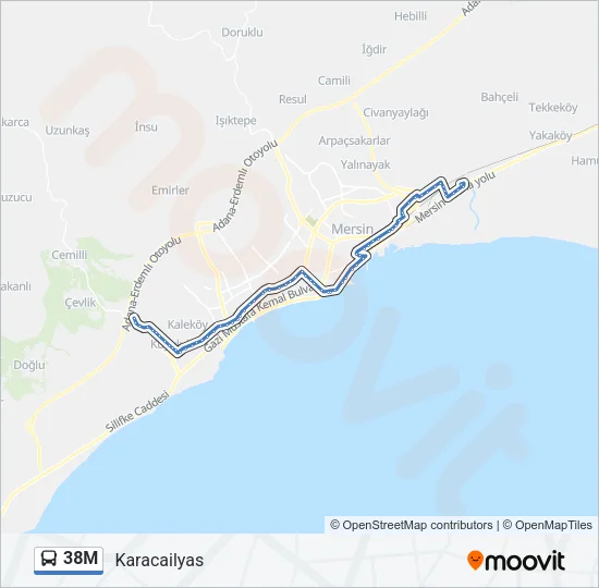 38M Bus Line Map