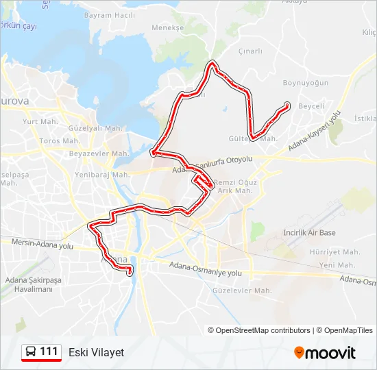 111  Line Map