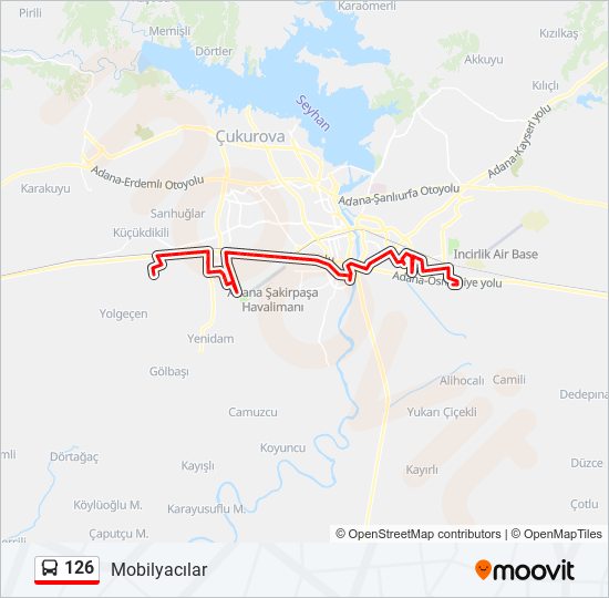 126 bus Line Map