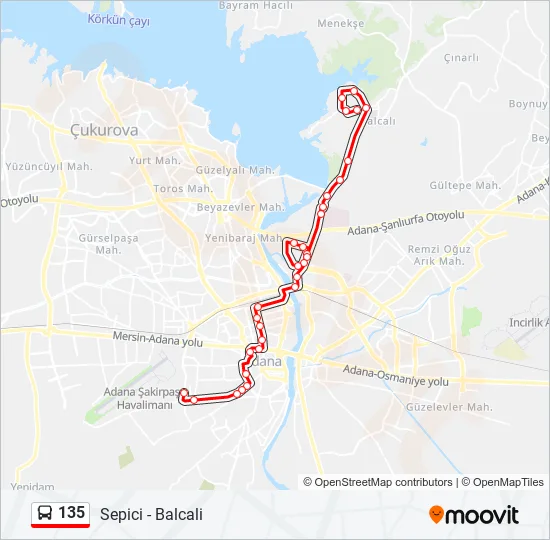 135  Line Map