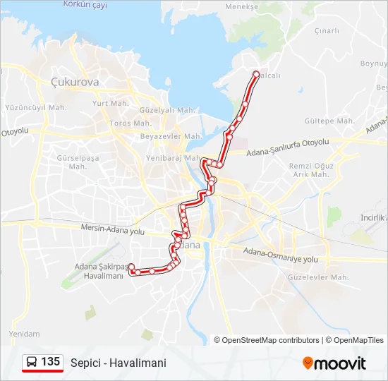 135  Line Map