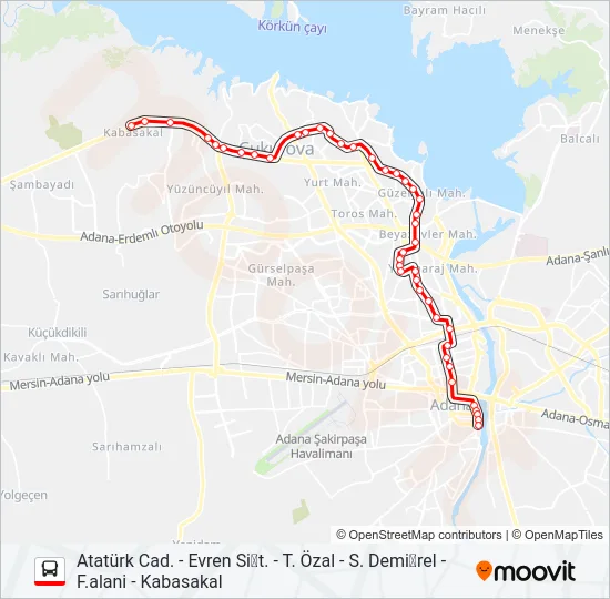 CEMALPAŞA 1 Bus Line Map