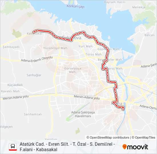 CEMALPAŞA 1 Bus Line Map