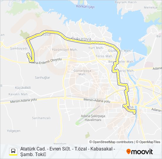 CEMALPAŞA 2 otobüs Hattı Haritası