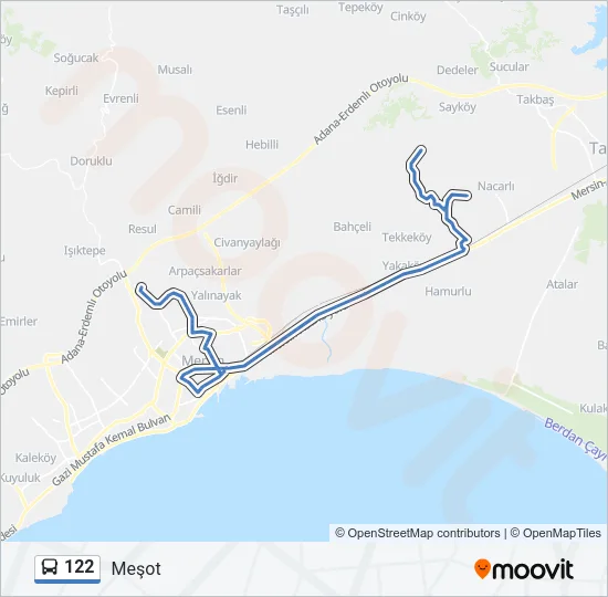 122 Bus Line Map