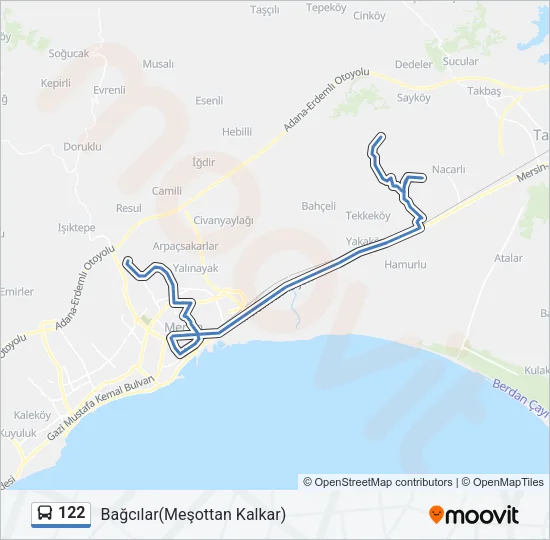 122 Bus Line Map
