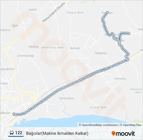 122 Bus Line Map